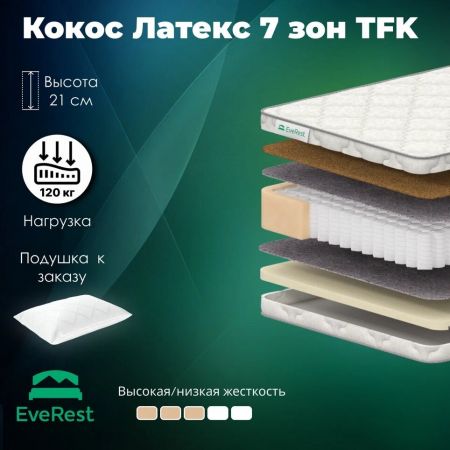 Матрас EveRest Кокос Латекс 7 Зон TFK (Кокос&nbsp;Латекс&nbsp;7&nbsp;Зон&nbsp;ТФК)